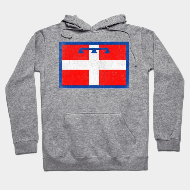 Piemonte / Piedmont Italia Flag Vintage Look Design Hoodie by DankFutura